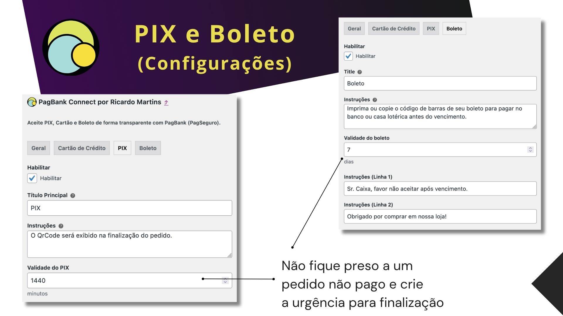 Dê descontos e configure a validade de PIx e Boleto